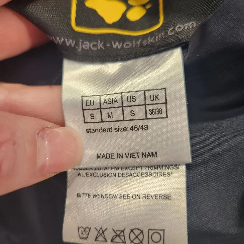 Jack Wolfskin Jacket Coat Mens S Reversible Black Fleece with‎ Pockets